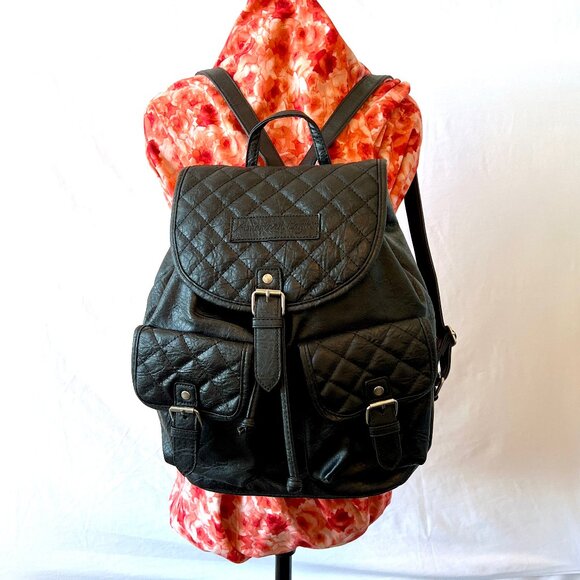 American Eagle Black Large Quilted Backpack Style Bag, Like New! - Picture 2 of 13